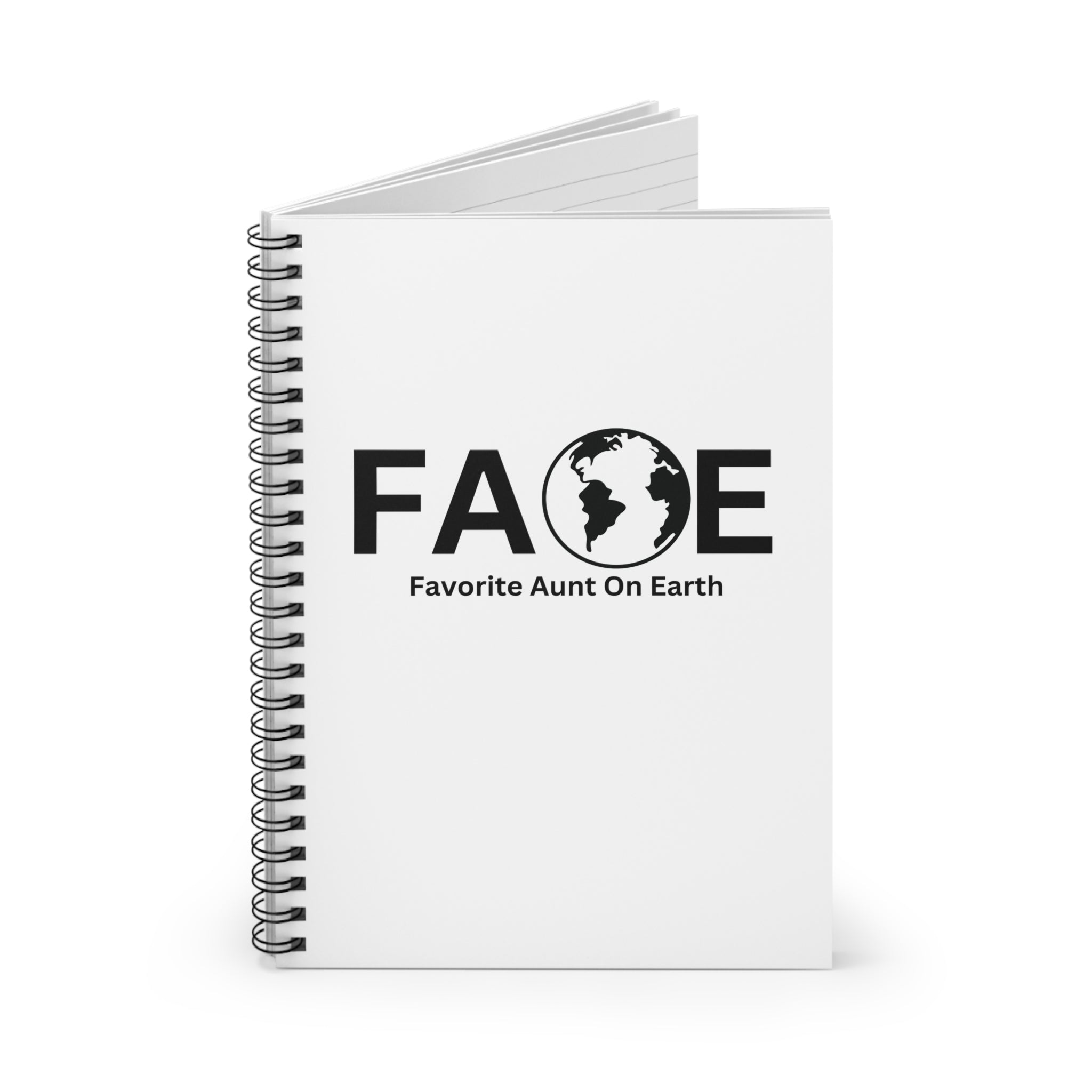 Favorite Aunt On Earth (FAOE) Spiral Notebook - 118 Page Ruled Line Notebook for Everyday Use