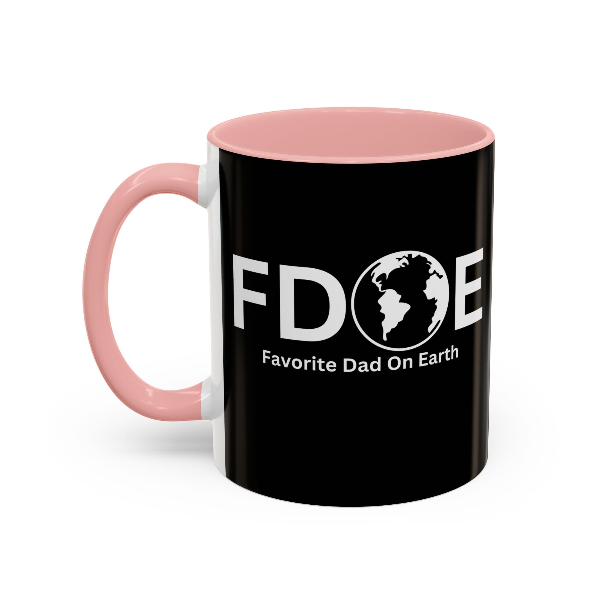 Favorite Dad On Earth (FDOE) Accent Coffee Mug (11oz, 15oz)