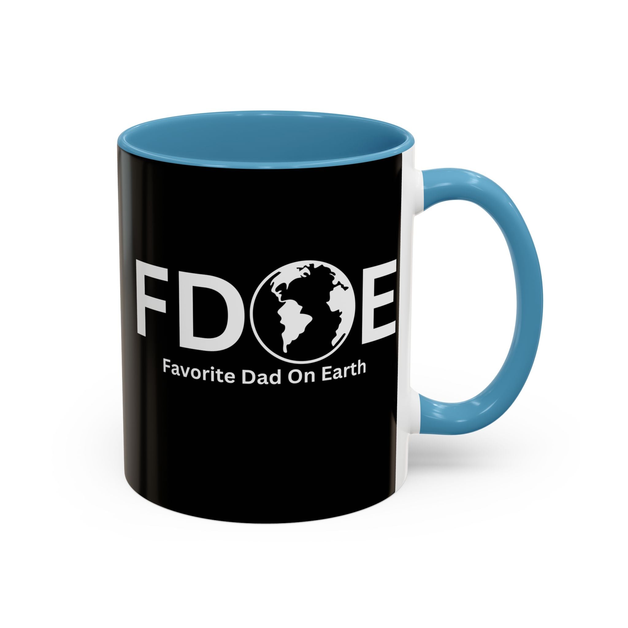 Favorite Dad On Earth (FDOE) Accent Coffee Mug (11oz, 15oz)