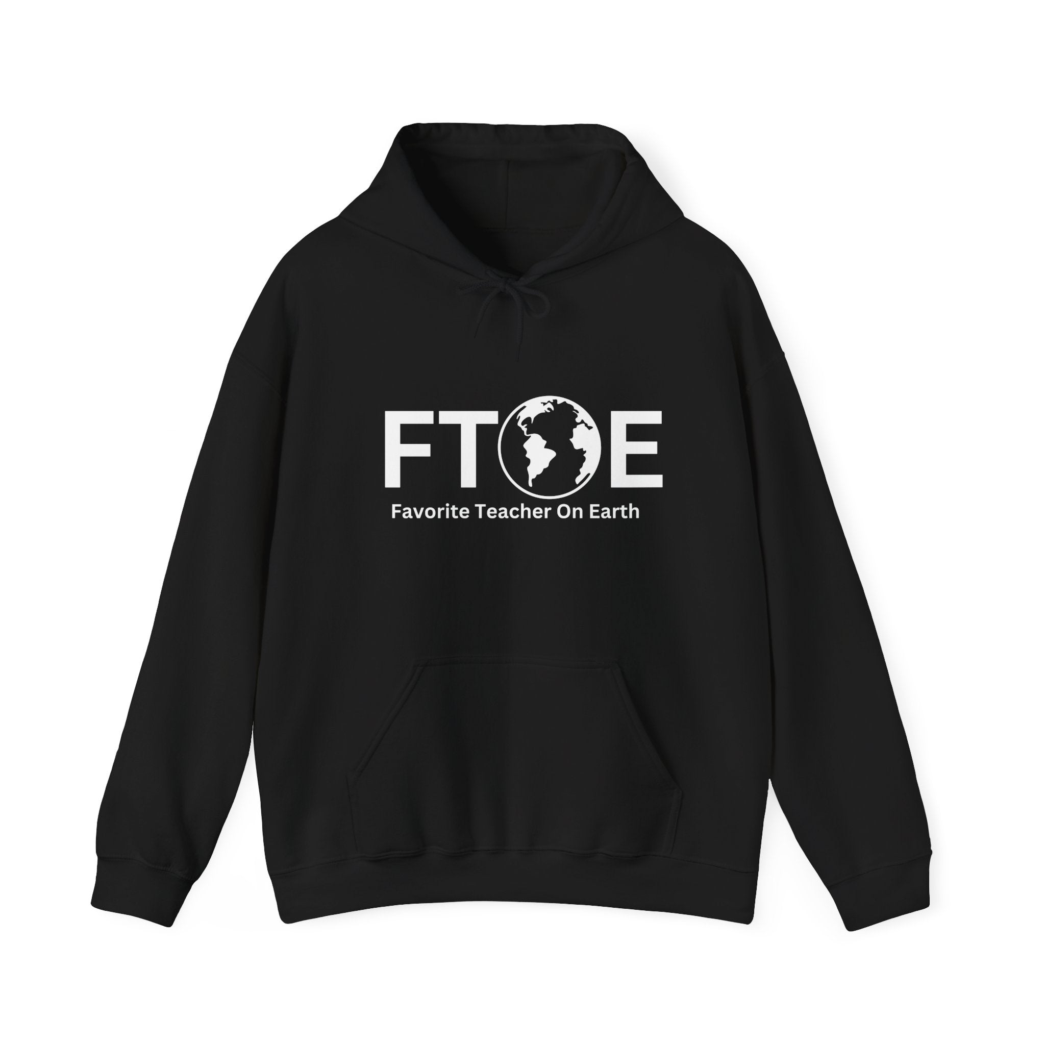 Favorite Teacher On Earth (FTOE) Unisex Heavy Blend Hooded Sweatshirt - Cozy and Stylish Hoodie for Cold Days