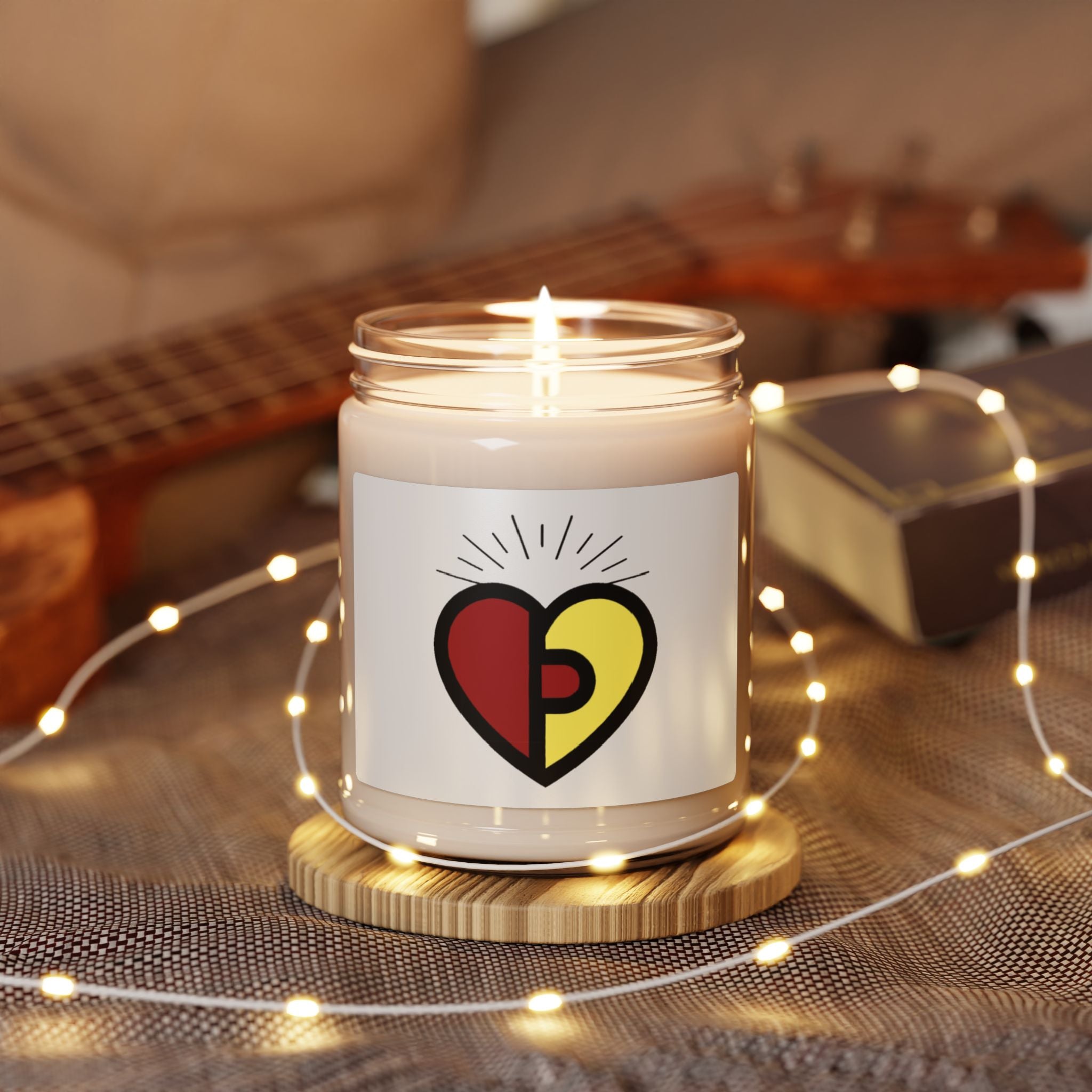 Passionoy Logo Scented Soy Candle - 9oz Natural Wax Candle with Custom Label