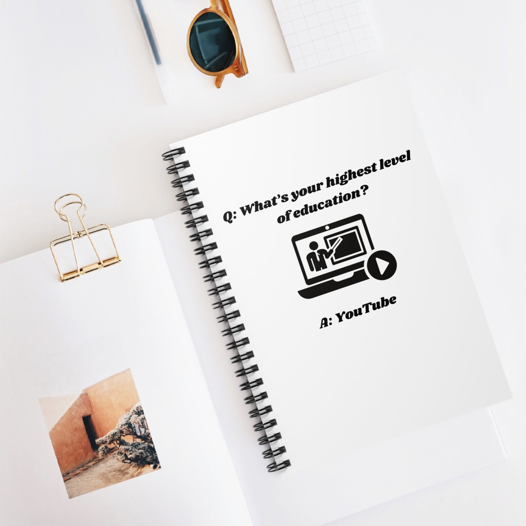 What's your highest level of education Spiral Notebook - 118 Page Ruled Line Notebook for Everyday Use