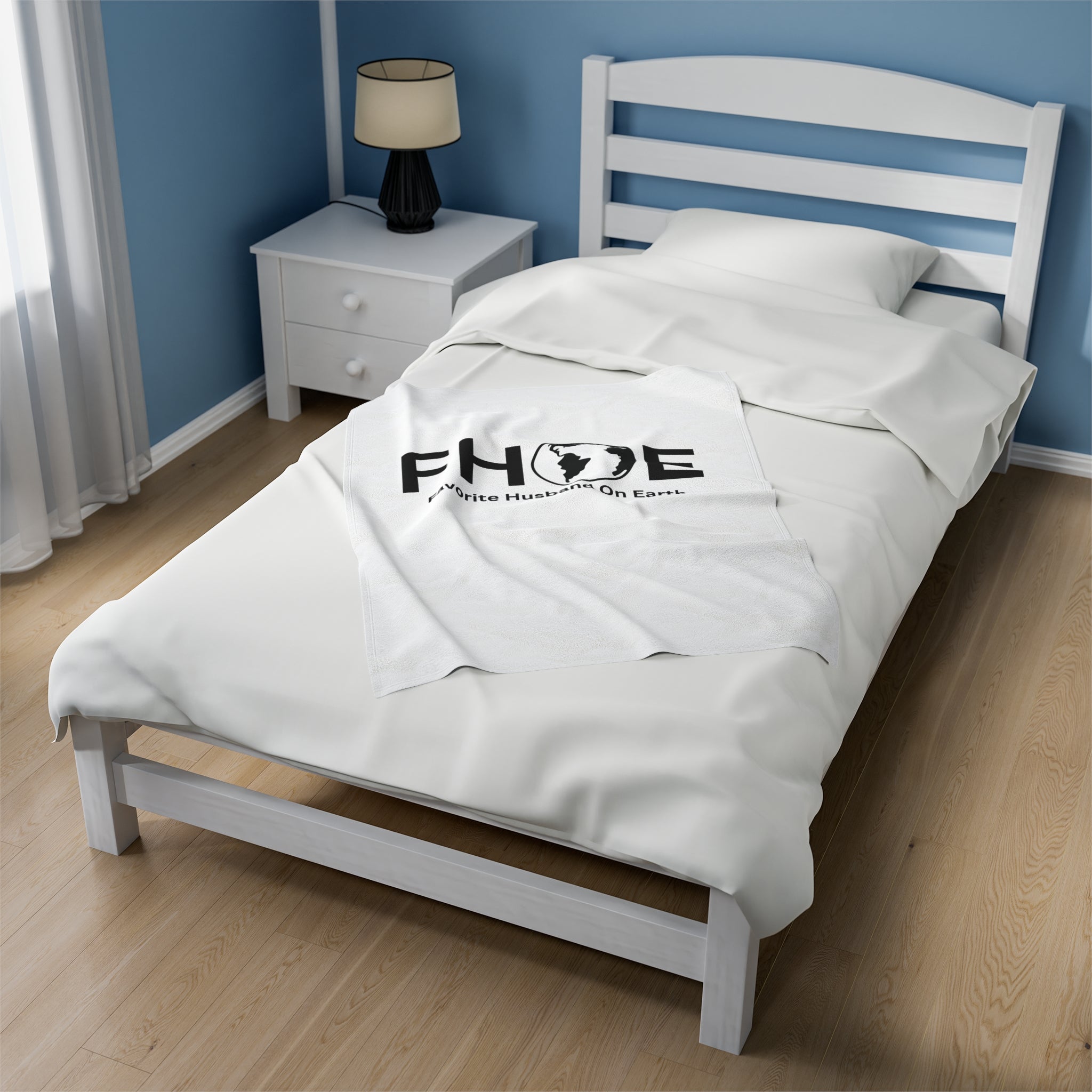 Favorite Husband on Earth Velveteen Plush Blanket