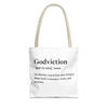 Godviction Tote Bag - Custom Printed Stylish and Functional Tote