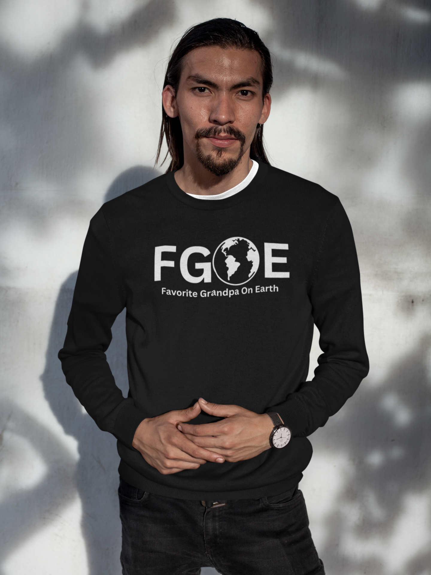 Favorite Grandpa On Earth Crewneck Sweatshirt - (FGOE) Unisex Heavy Blend