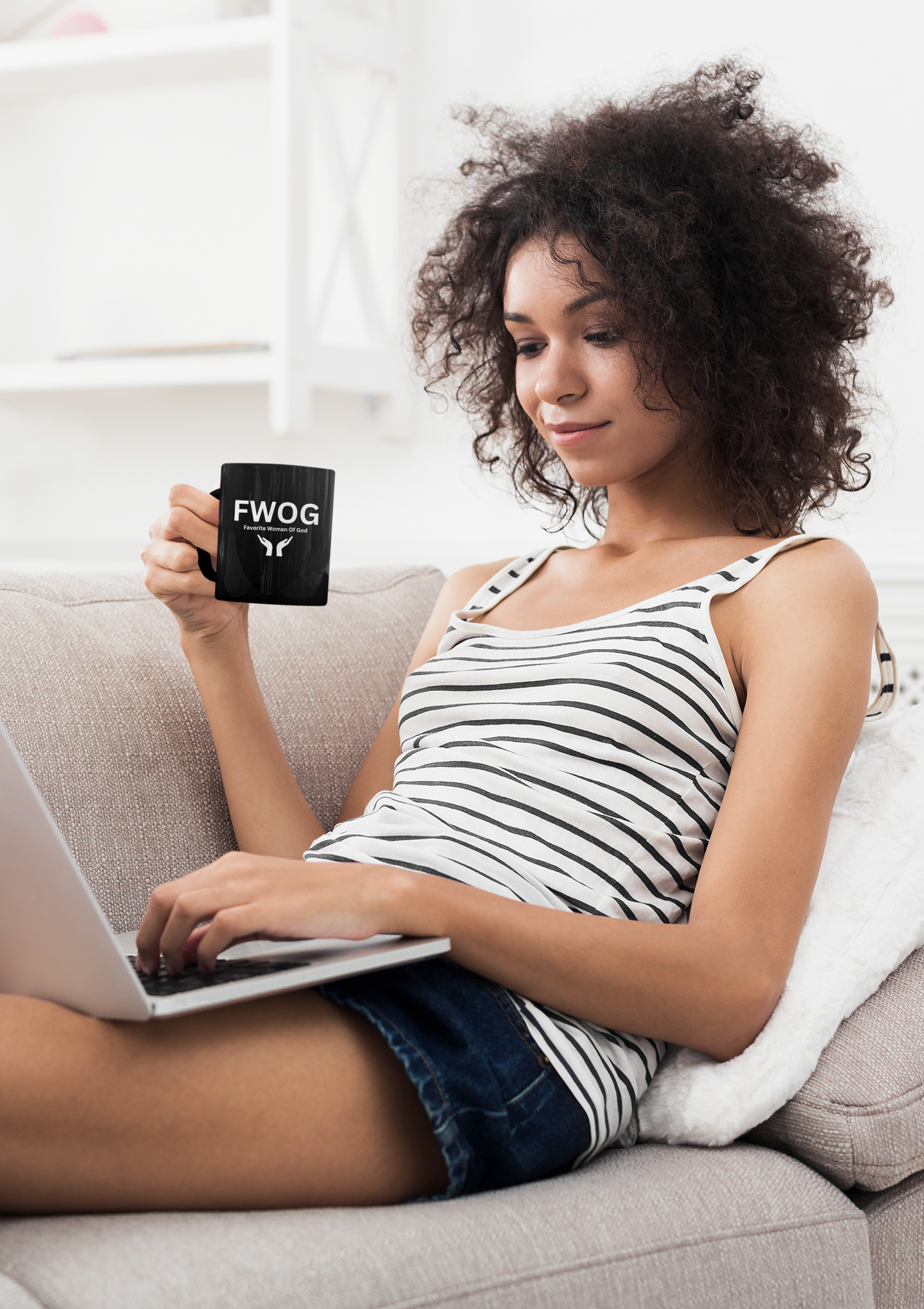 Favorite Woman of God (FWOG) Accent Coffee Mug (11oz, 15oz)