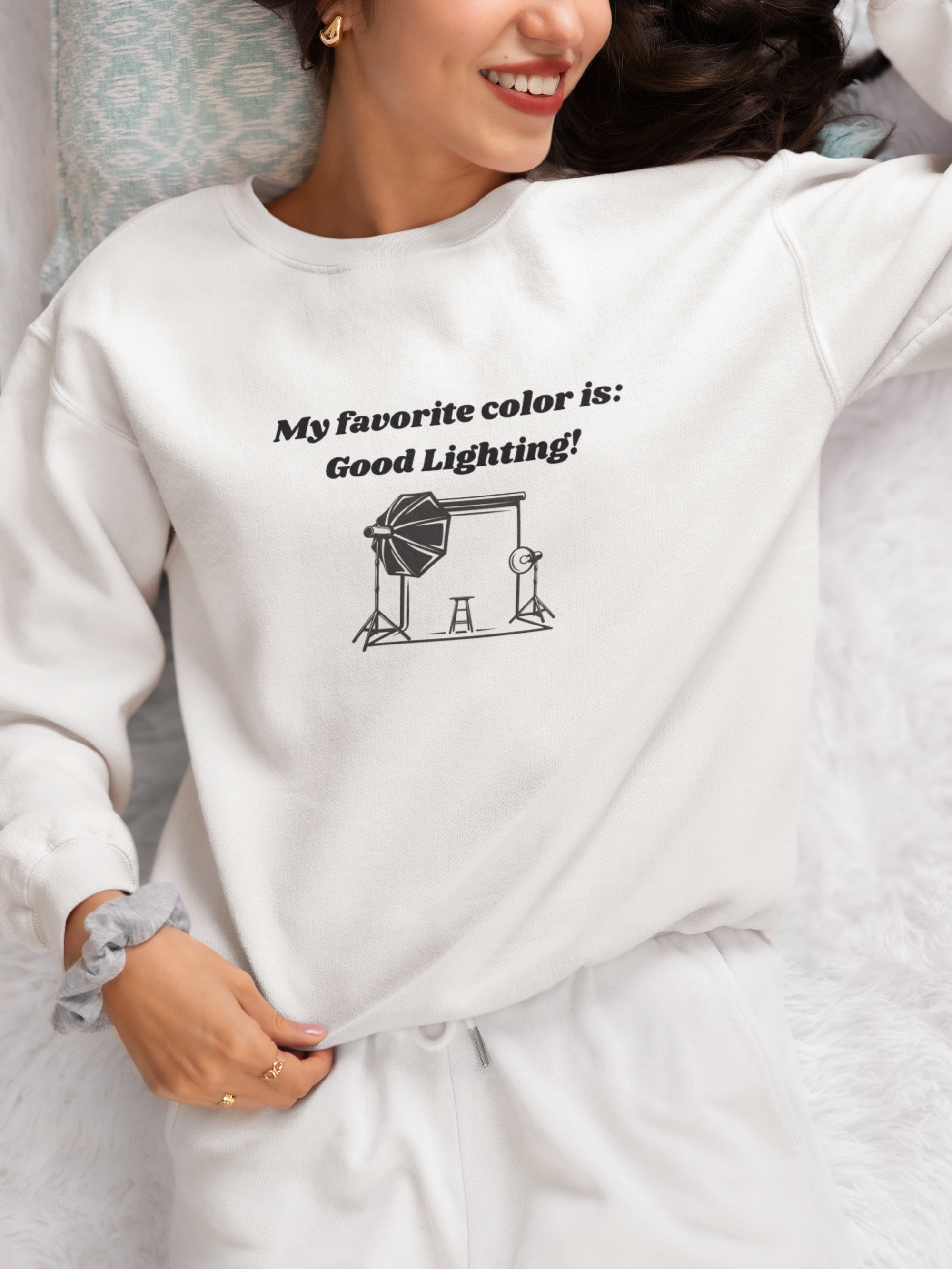 My Favorite Color is Good Lighting! Unisex Heavy Blend Crewneck Sweatshirt