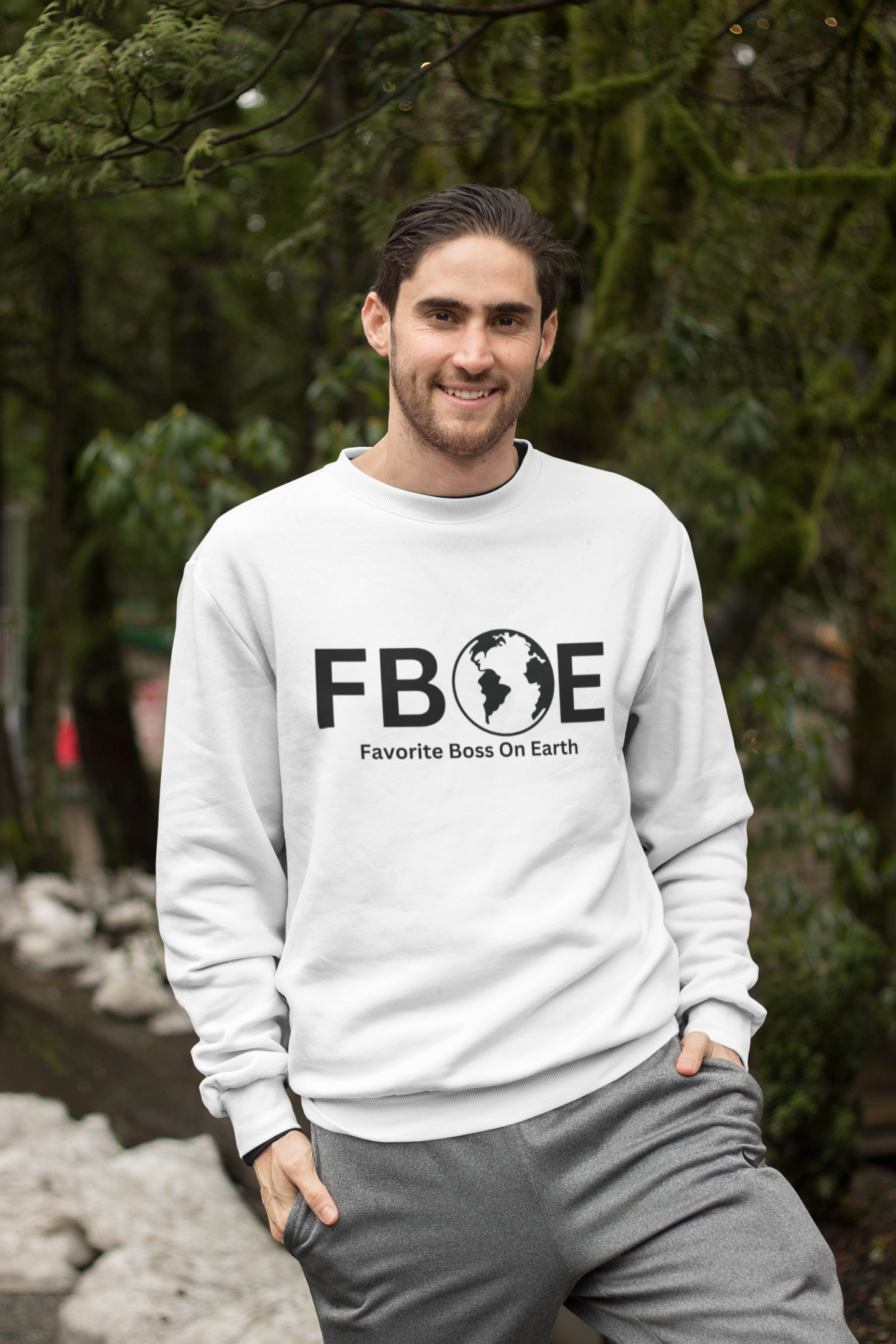 Favorite Boss On Earth (FBOE) - Unisex Heavy Blend Crewneck Sweatshirt