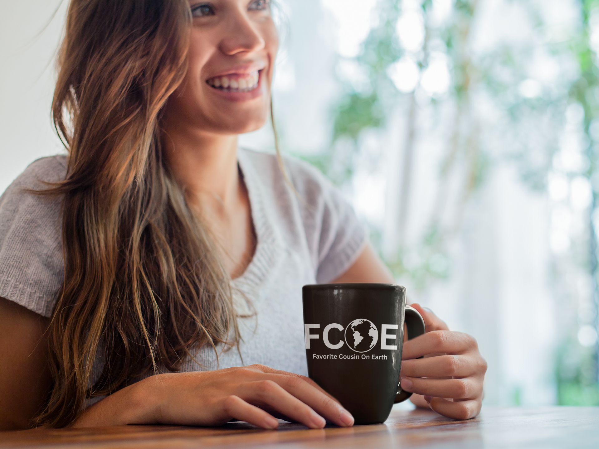 Favorite Cousin On Earth (FCOE) Accent Coffee Mug (11oz, 15oz)