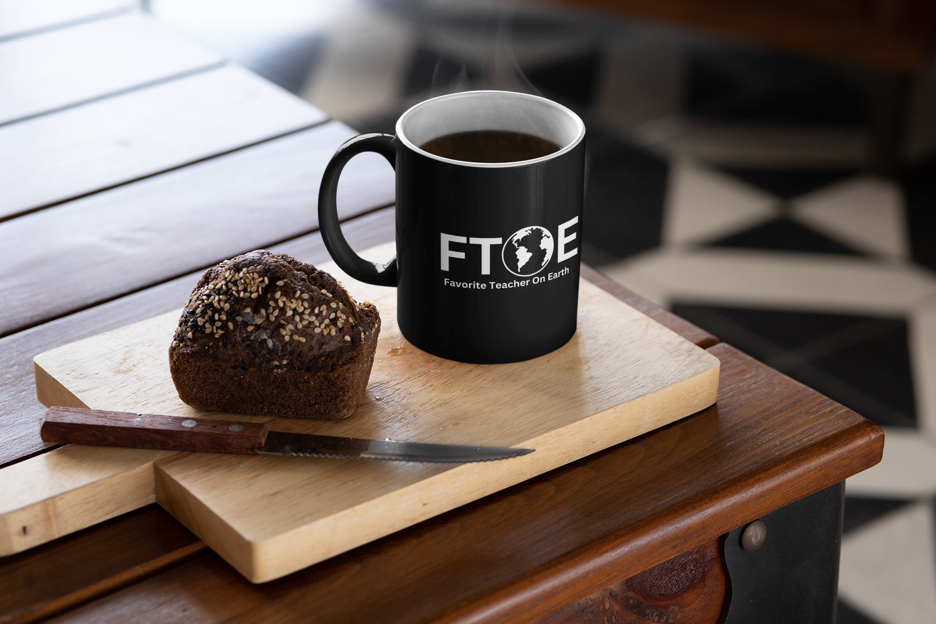 Favorite Teacher On Earth (FTOE) Accent Coffee Mug (11oz, 15oz)