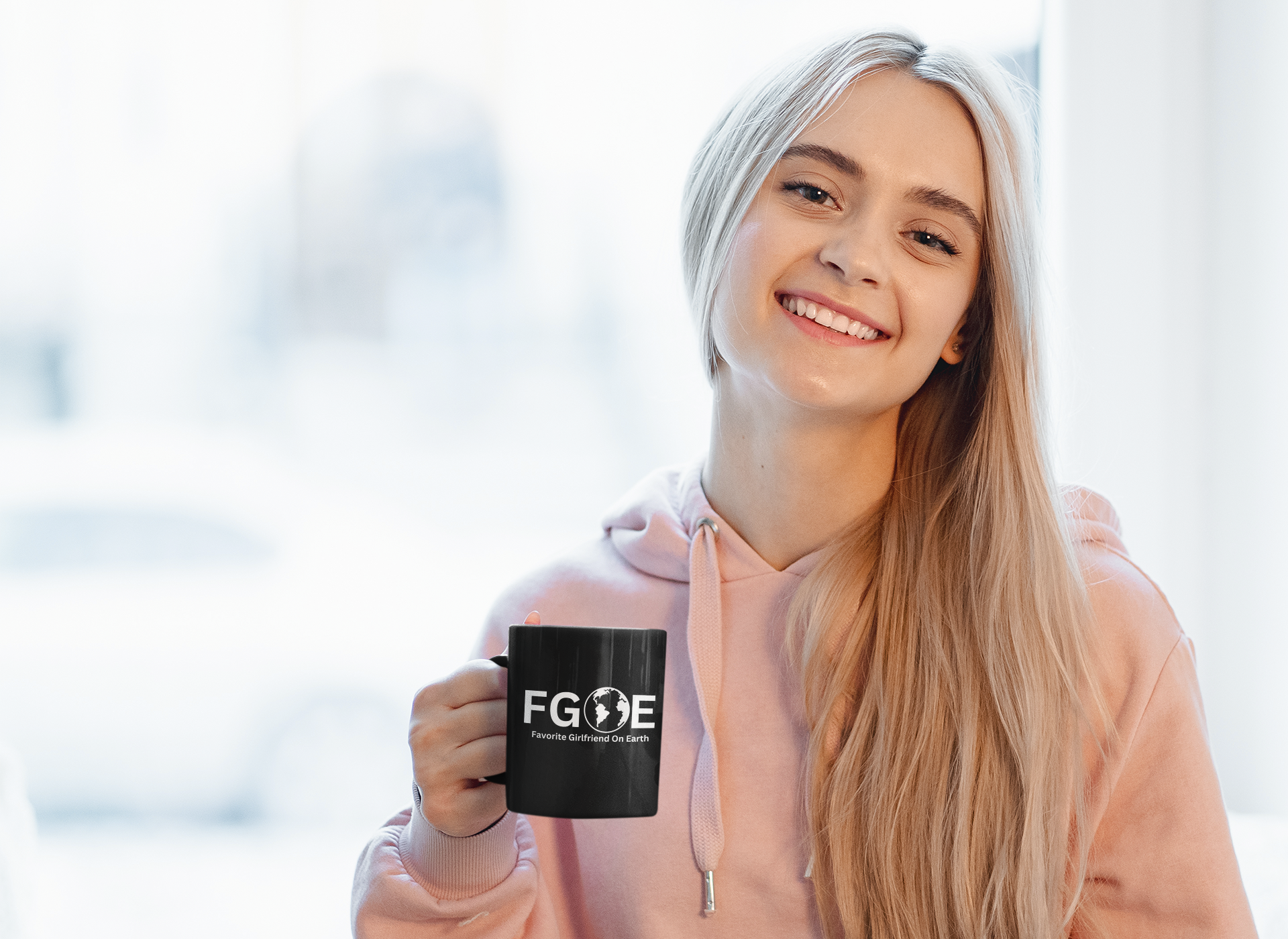 Favorite Girlfriend On Earth (FGOE) Accent Coffee Mug (11oz, 15oz)
