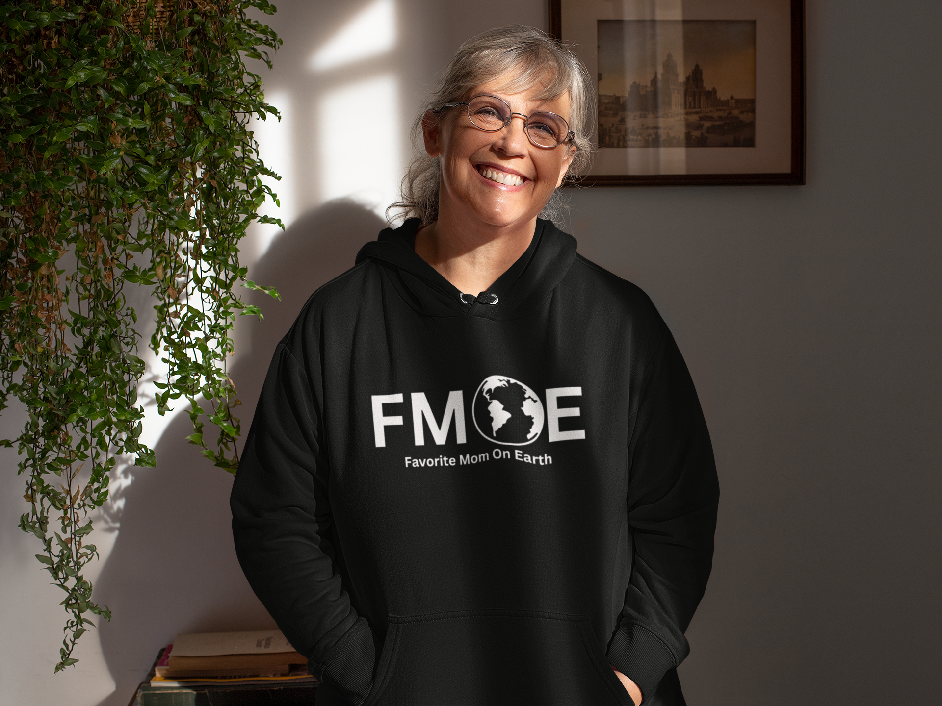 Favorite Mom On Earth Hoodie - (FMOE) Logo Hooded Sweatshirt for Women