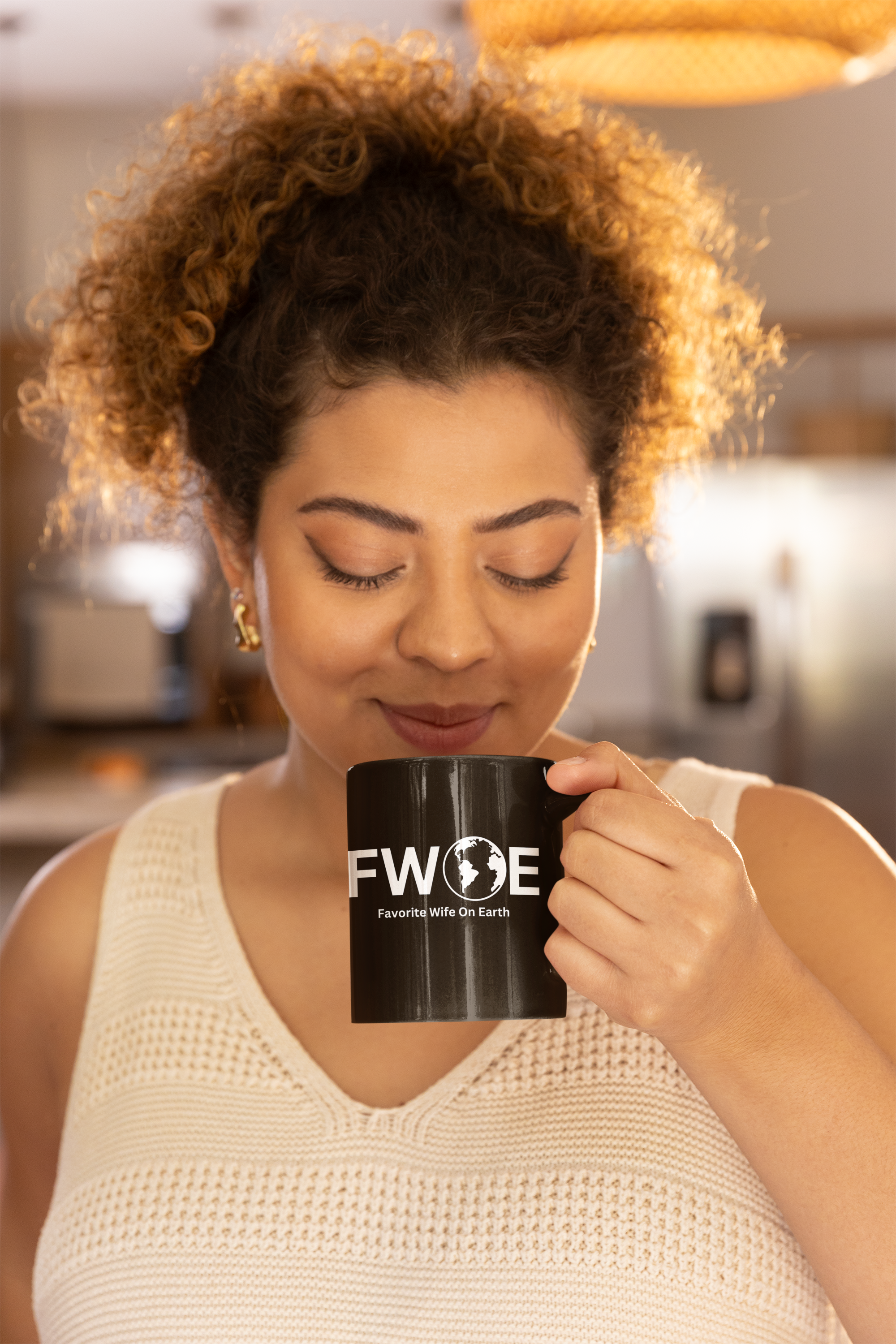 Favorite Wife On Earth (FWOE) Accent Coffee Mug (11oz, 15oz)