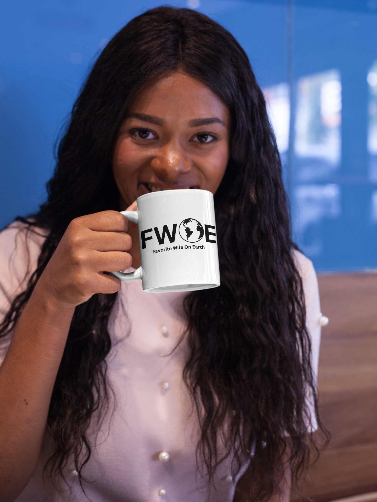 Favorite Wife On Earth (FWOE) Accent Coffee Mug (11oz, 15oz)