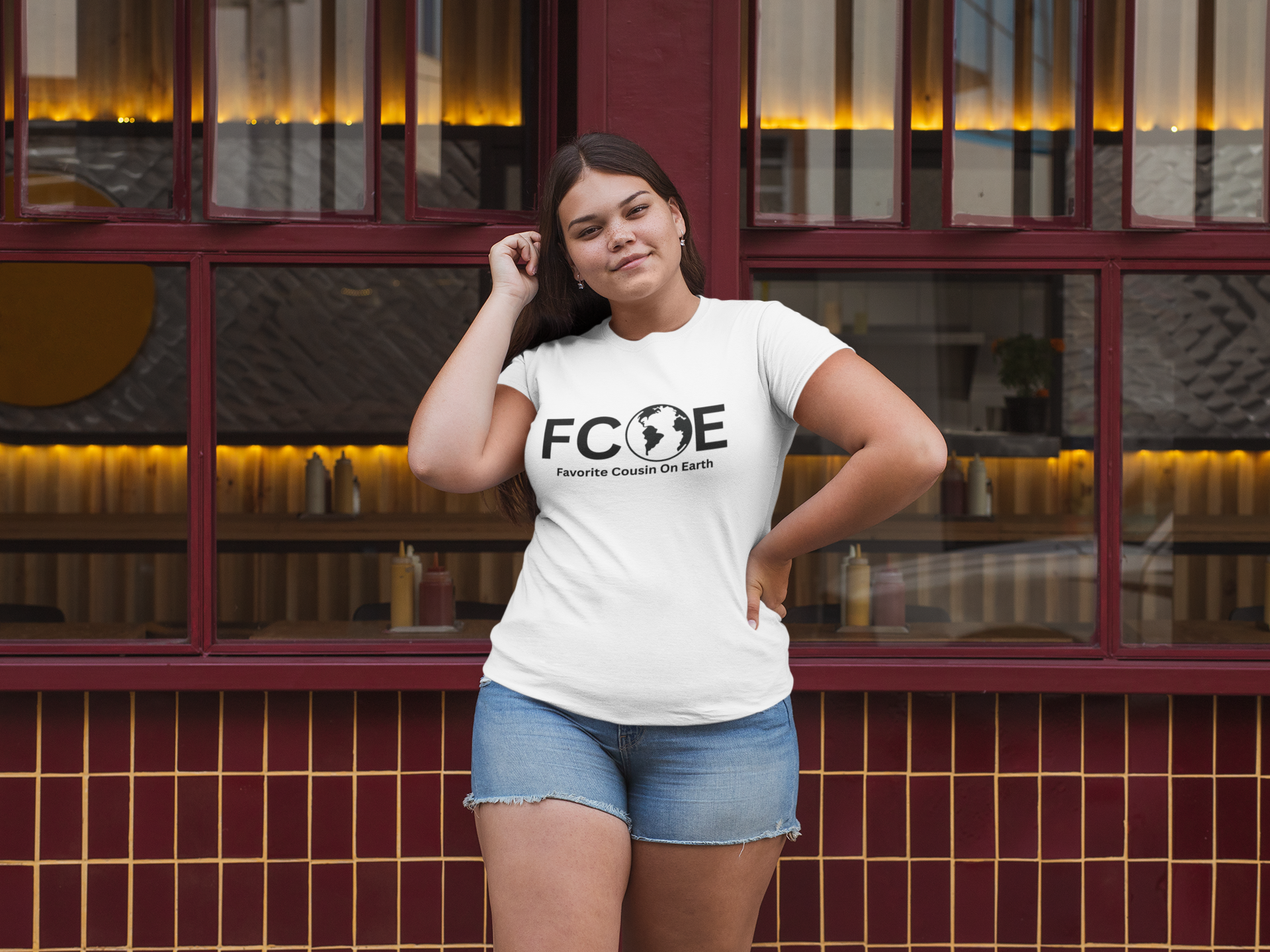 Favorite Cousin On Earth (FCOE) Comfort Colors 1717 Garment-Dyed T-Shirt