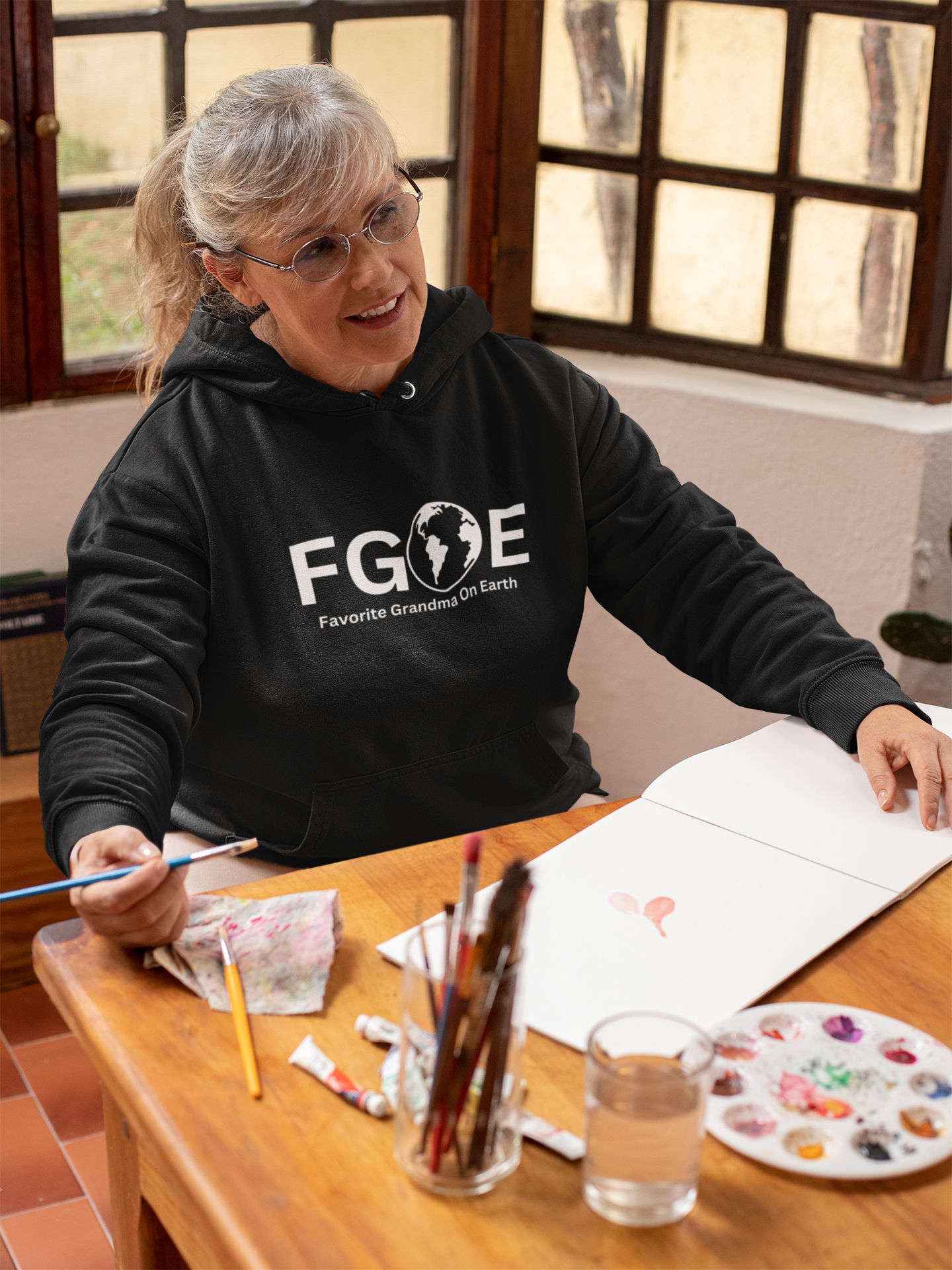 Favorite Grandma On Earth Hoodie - (FGOE) Logo Sweatshirt