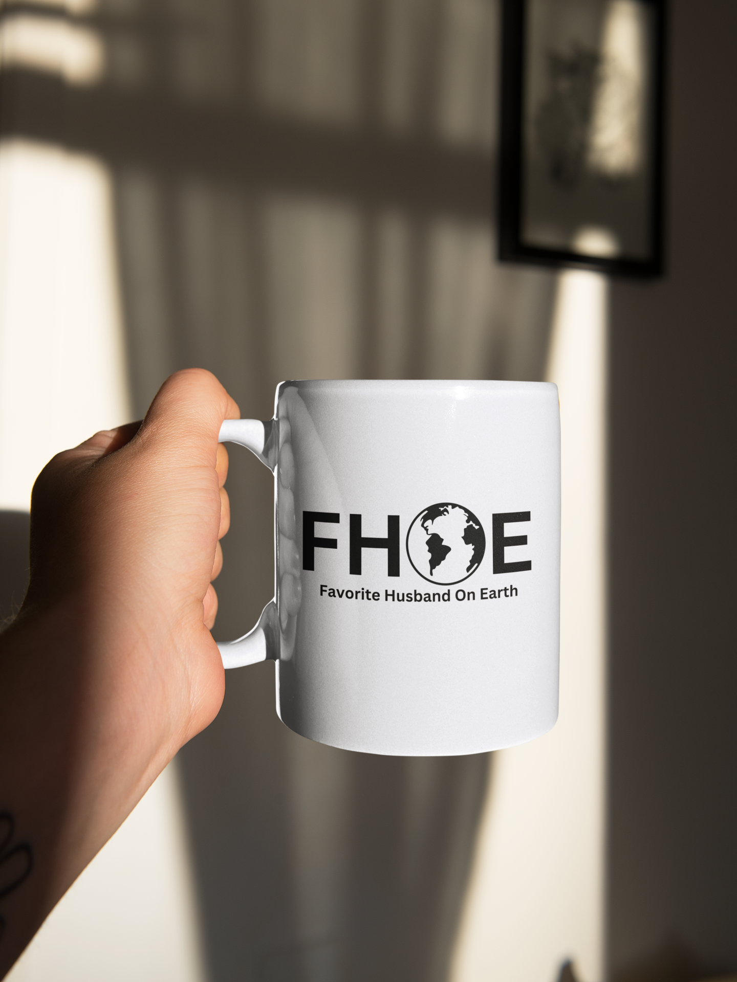 Favorite Husband On Earth (FHOE) Accent Coffee Mug (11oz, 15oz)
