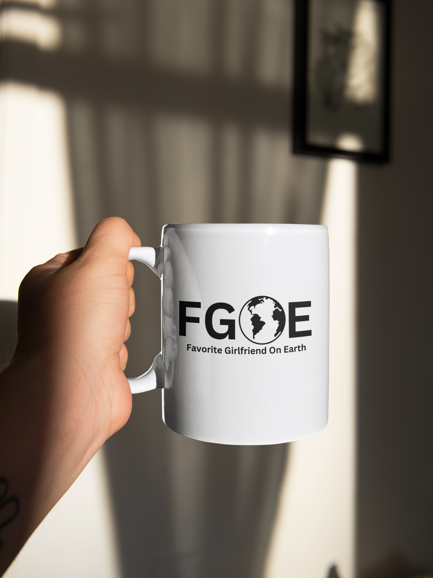 Favorite Girlfriend On Earth (FGOE) Accent Coffee Mug (11oz, 15oz)