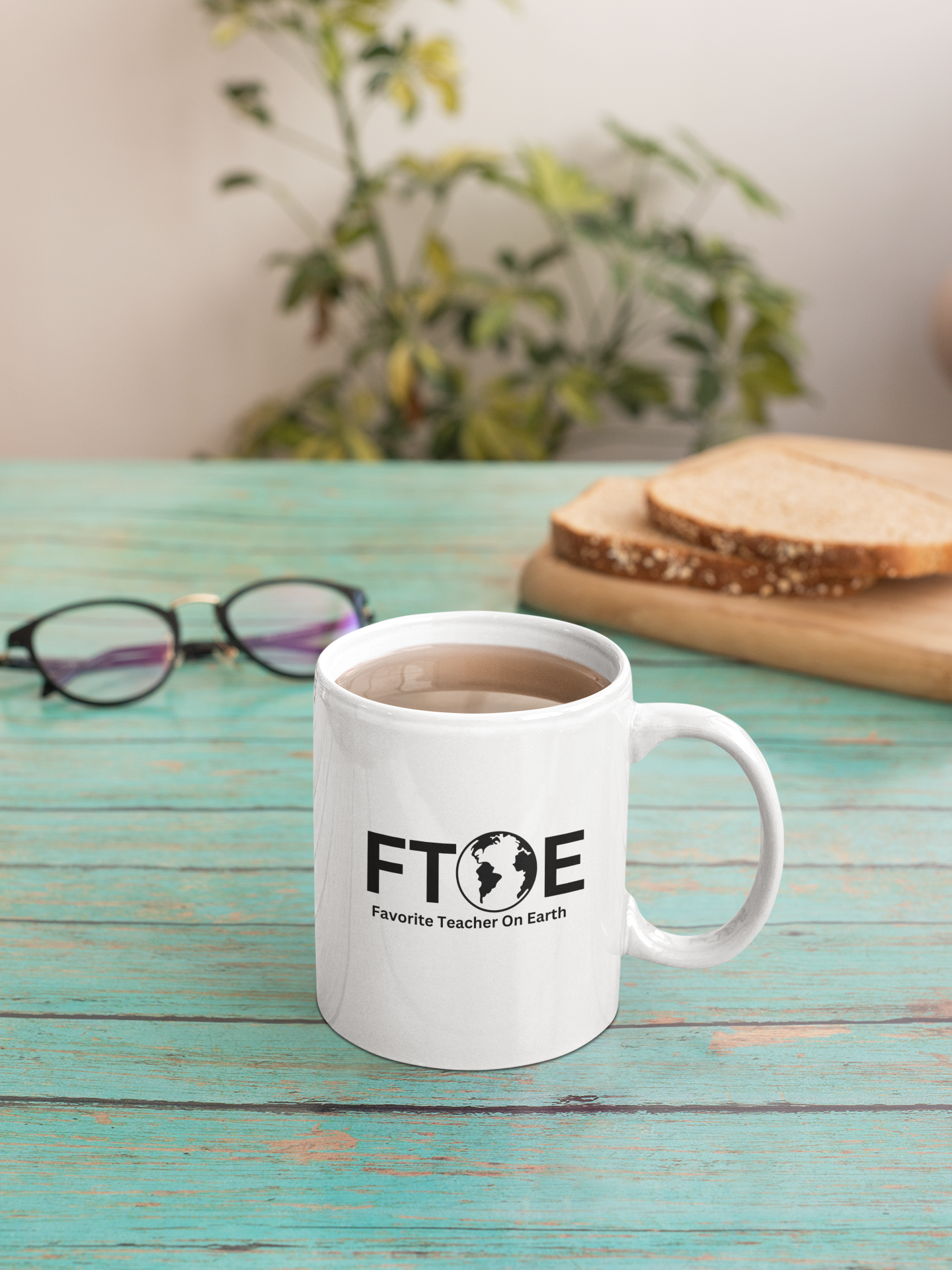 Favorite Teacher On Earth (FTOE) Accent Coffee Mug (11oz, 15oz)