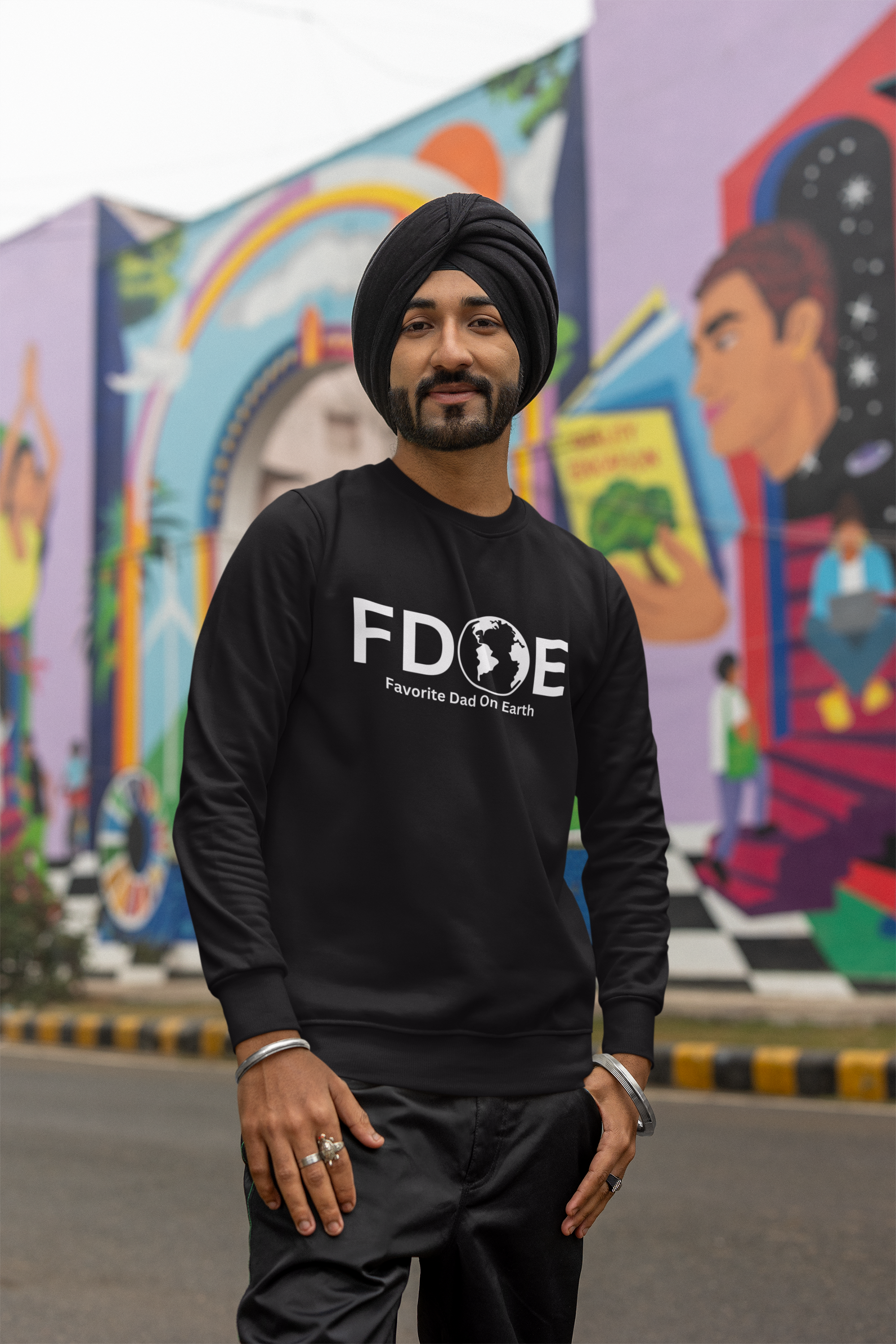 Favorite Dad on Earth Crewneck Sweatshirt - (FDOE) Logo Sweatshirt for Me