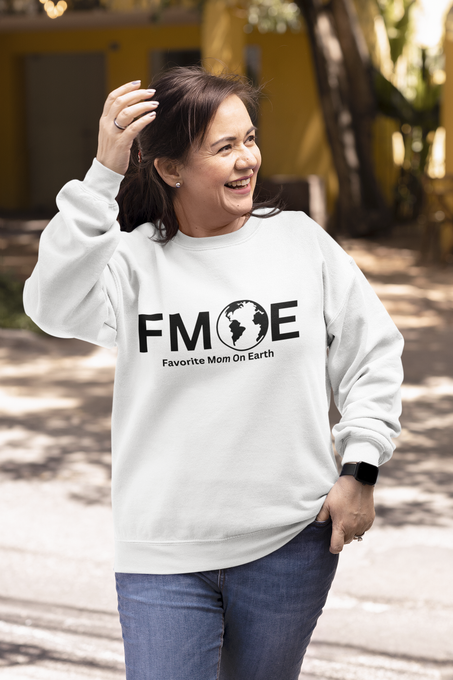 Favorite Mom On Earth (FMOE) Unisex Heavy Blend™ Crewneck Sweatshirt – Cozy and Durable