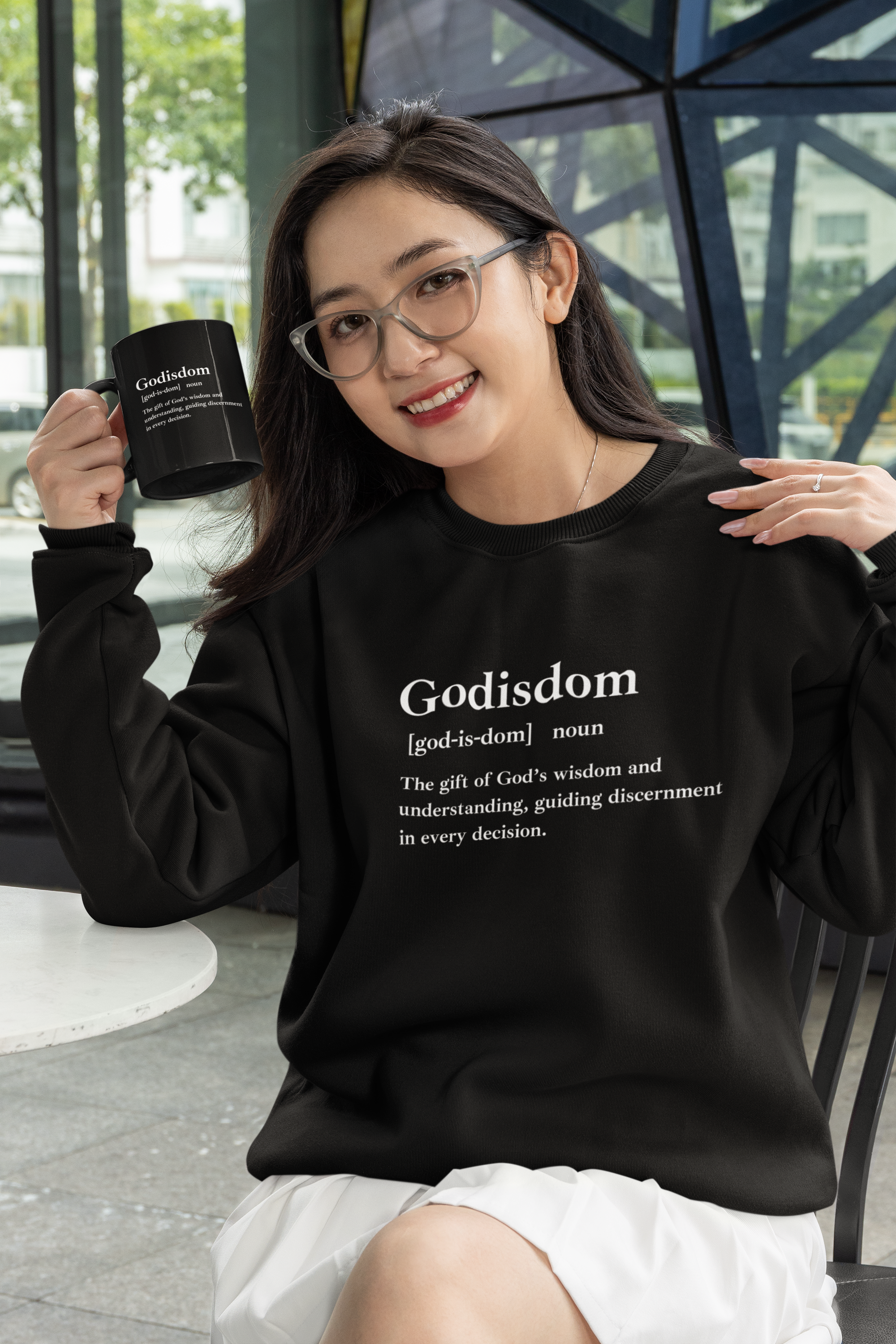 Godisdom Unisex Heavy Blend™ Crewneck Sweatshirt – Faith-Inspired Apparel, Durable and Comfortable Sweater
