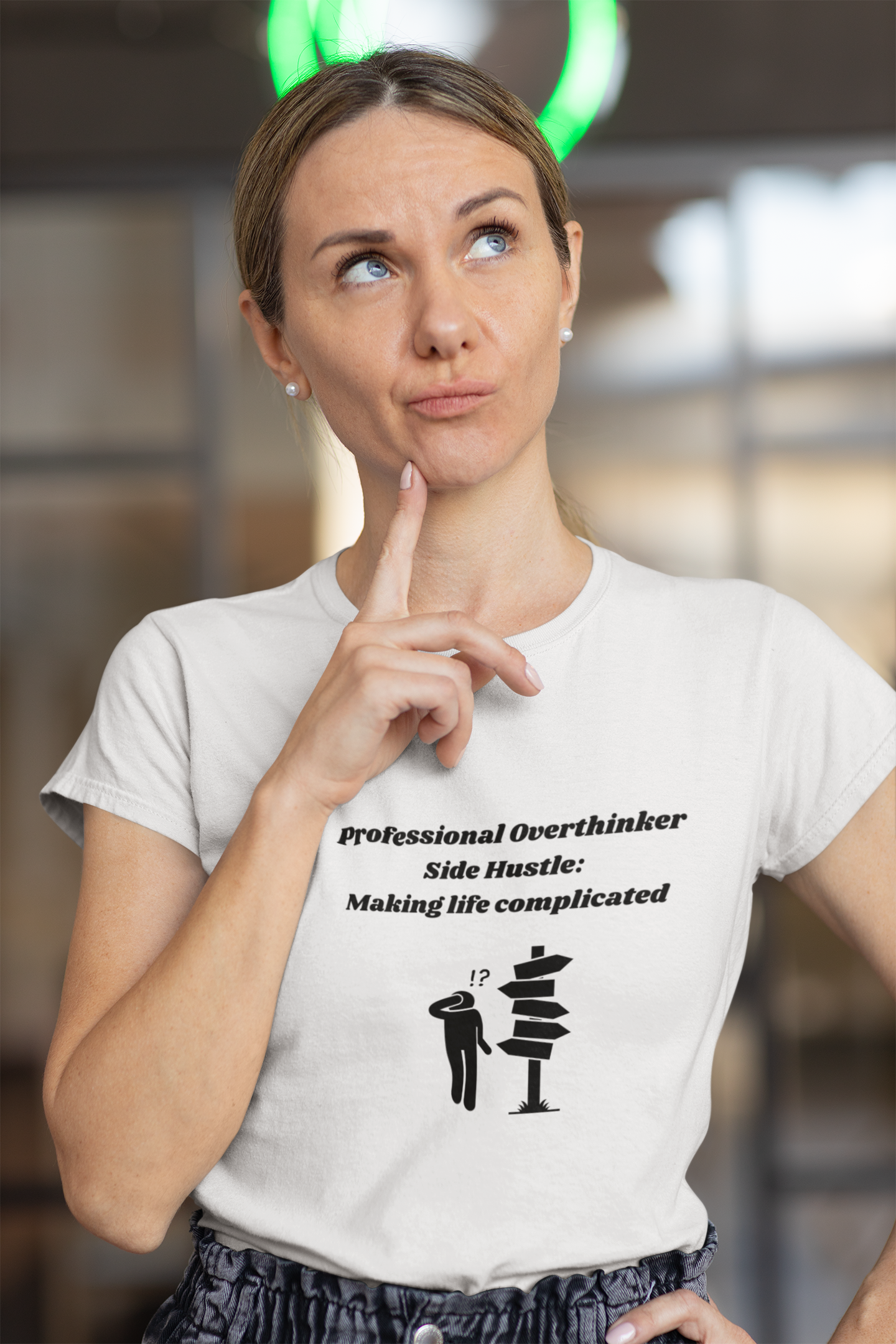 Professional Overthinker Side Hustle: Making Life Complicated - Unisex Heavy Cotton Tee