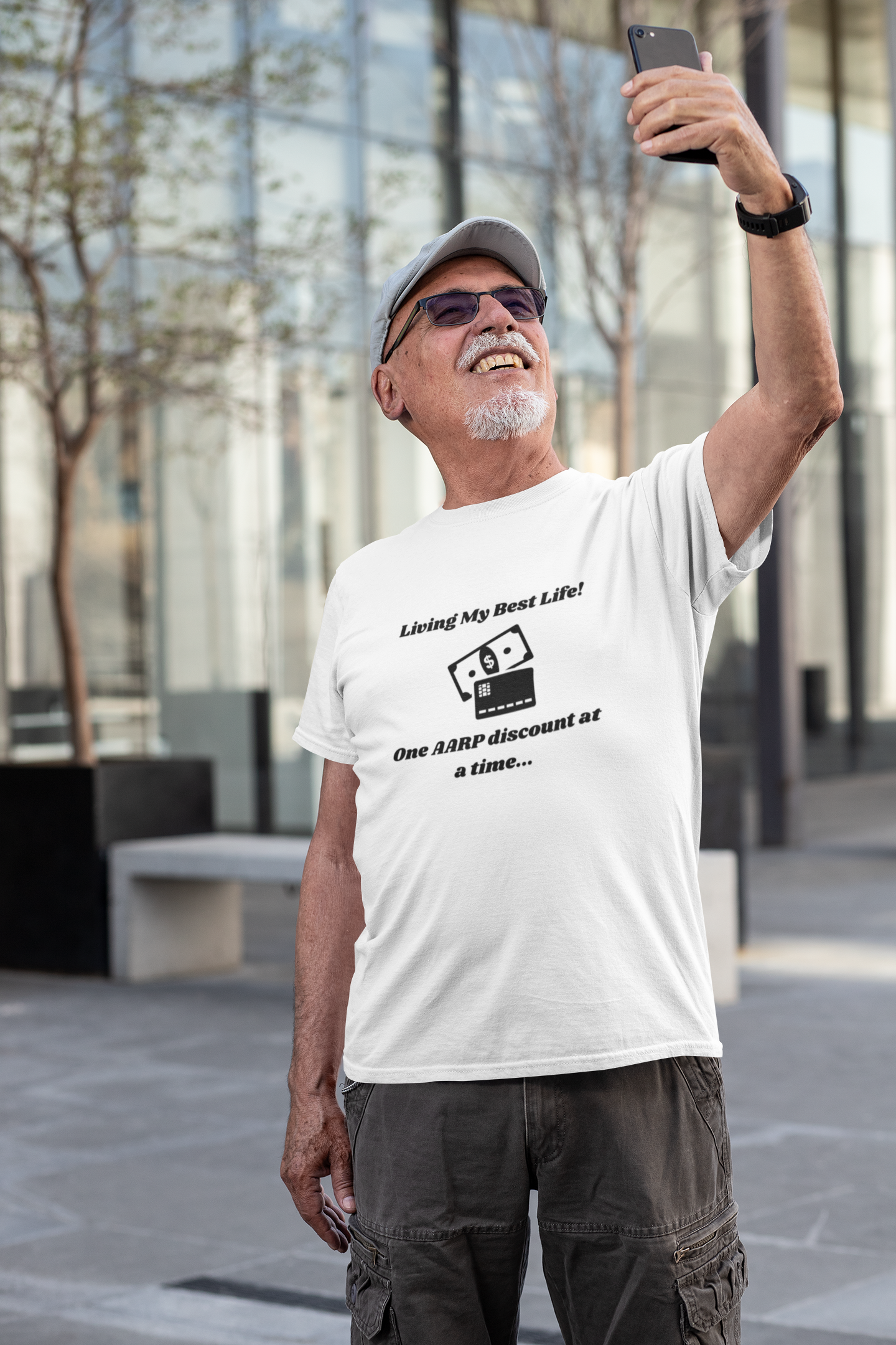 Living My Best Life T-Shirt - AARP Discount Humor Tee for Men and Women